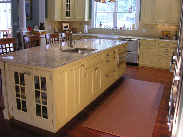 Blue Transitional Kitchen - Traditional - Kitchen - Portland Maine - by