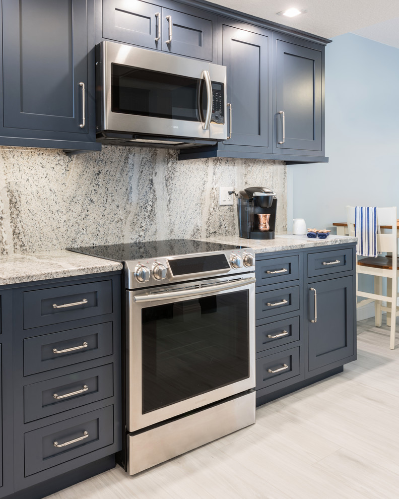 Bold and Navy Blue Kitchen - Transitional - Kitchen - Orlando - by J&J ...