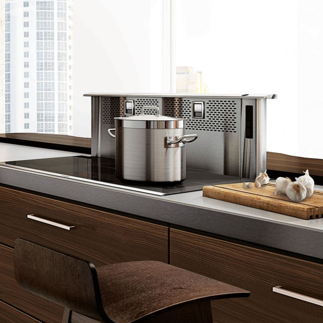 Bosch Downdraft Ventilation Modern Kitchen Houston by K&N