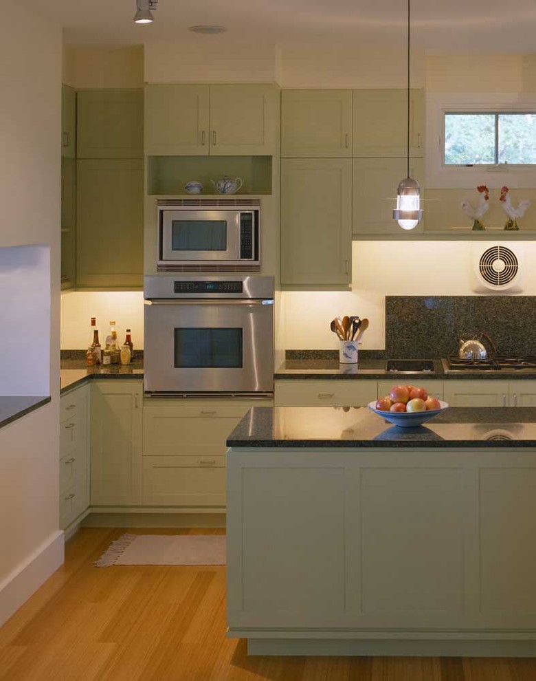 Inspiration for a contemporary kitchen remodel in Boston with stainless steel appliances