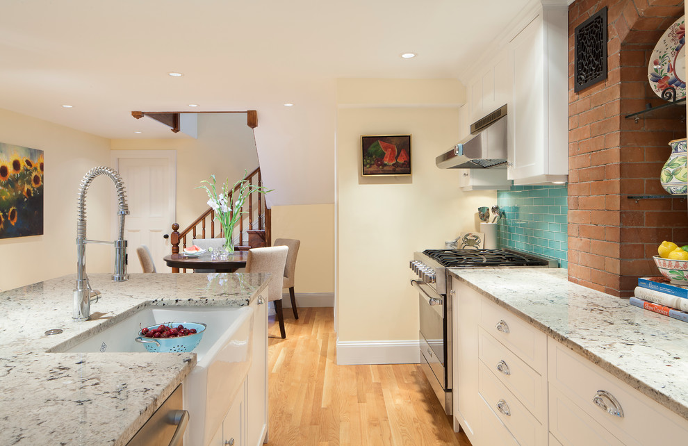 Transitional kitchen photo in Boston