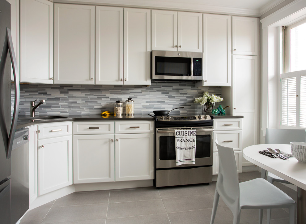 Inspiration for a transitional kitchen remodel in Boston