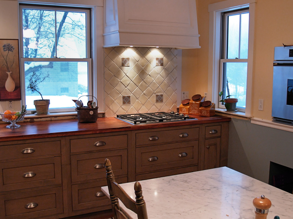 Boston Kitchen with Texas Mesquite Countertops from DeVos Woodworking