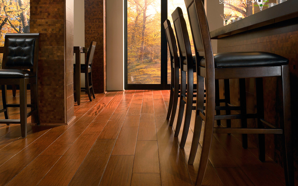 Brazilian Walnut Solid Hardwood Floors - Contemporary - Kitchen - Miami