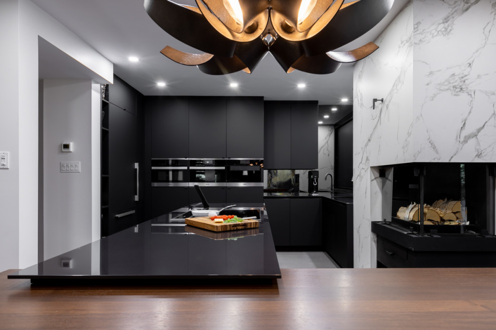 Breathtaking Black Modern Kitchen Modern Kitchen Other by