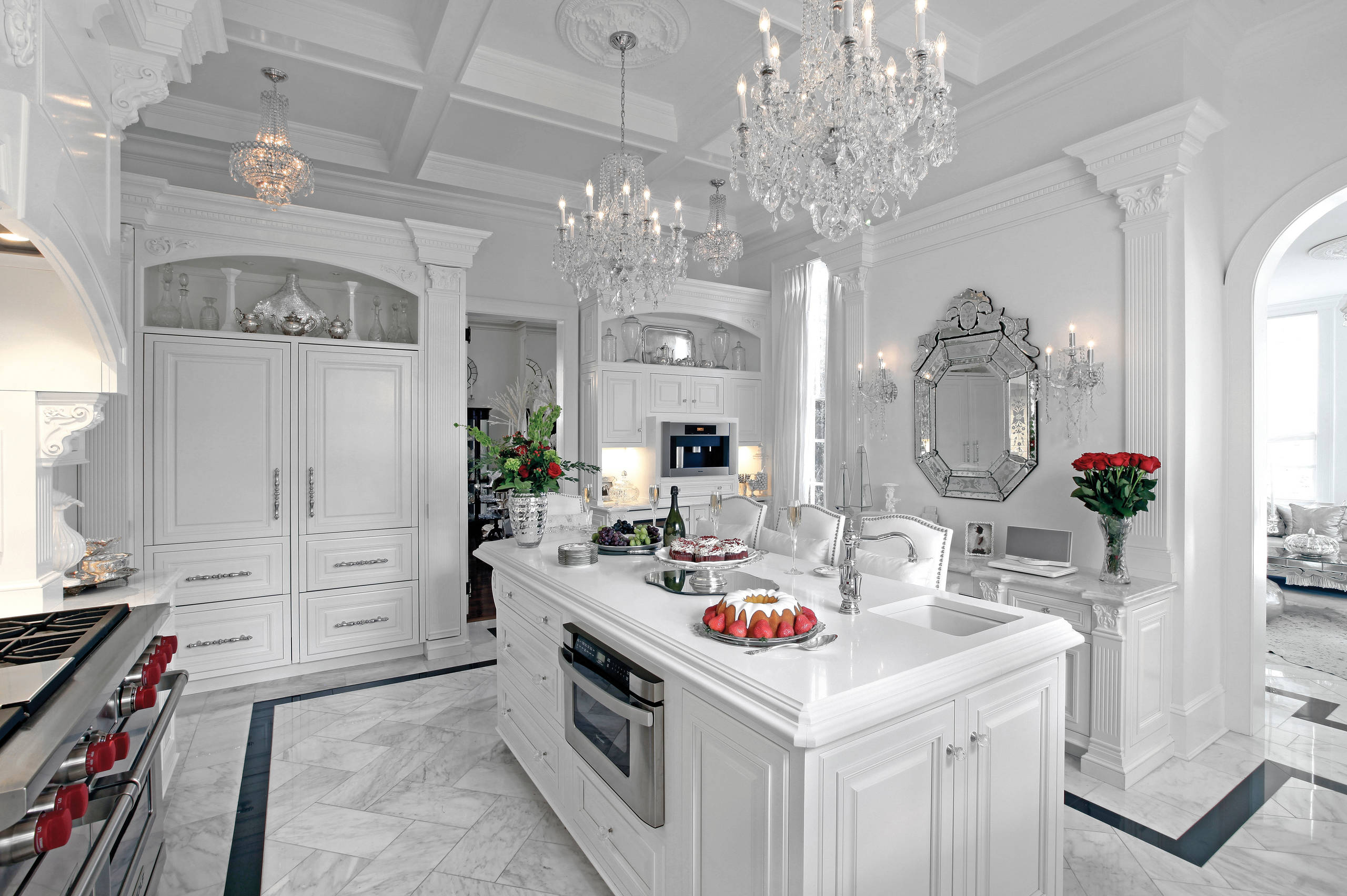 White Traditional Kitchens Houzz