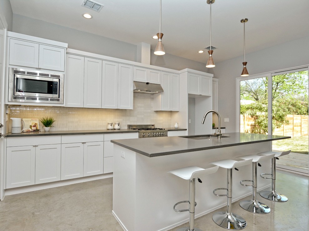 Brentwood A Condo Farmhouse Kitchen Austin by Mosier Luxury