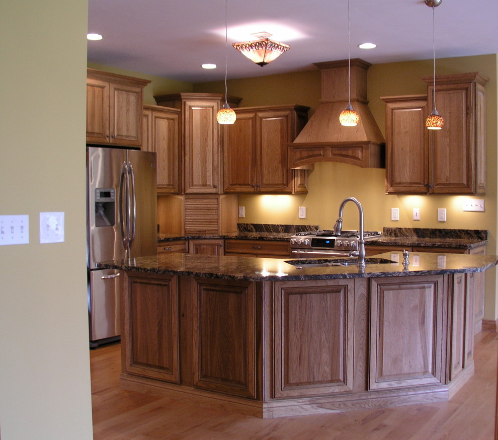 Brick and Stone Ranch Custom Home Sappington, MO Traditional