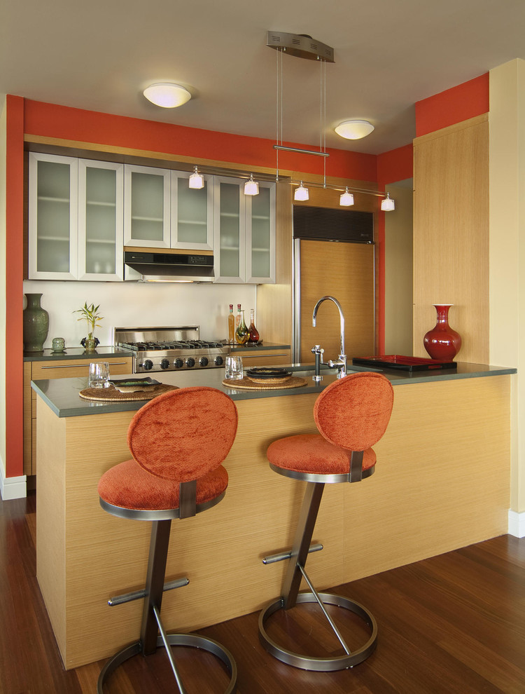 Bright Galley Kitchen Kitchen New York by American