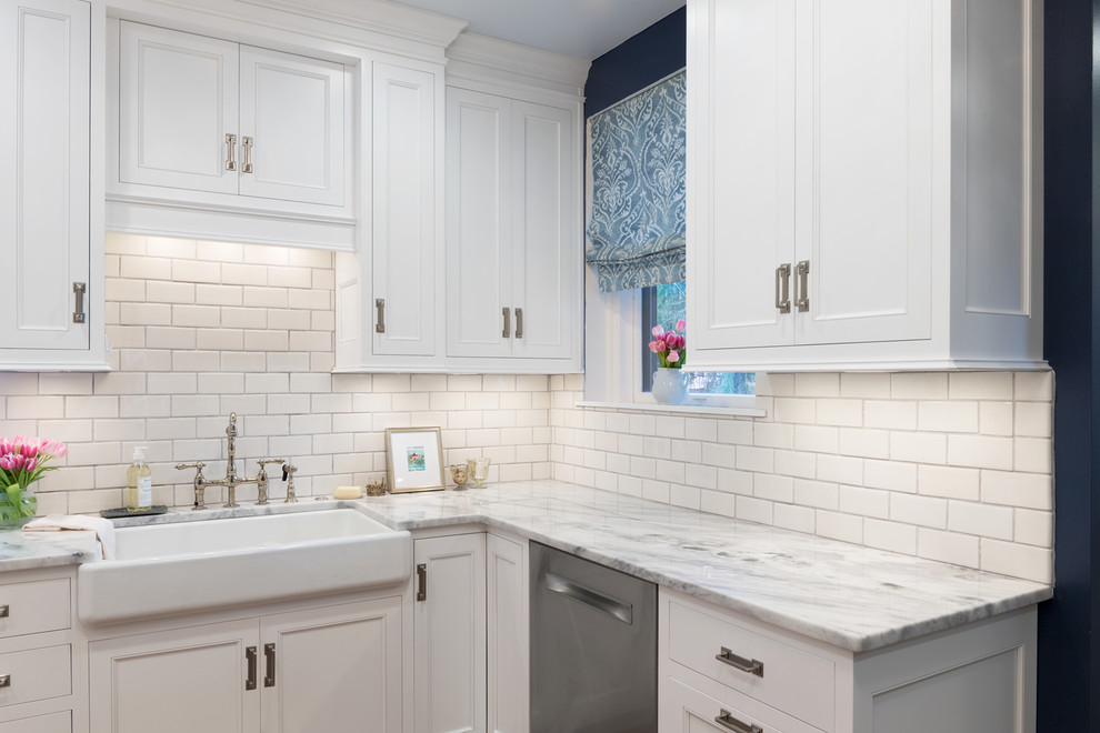 Bright White Kitchen Farmhouse Kitchen Cincinnati by Rookwood