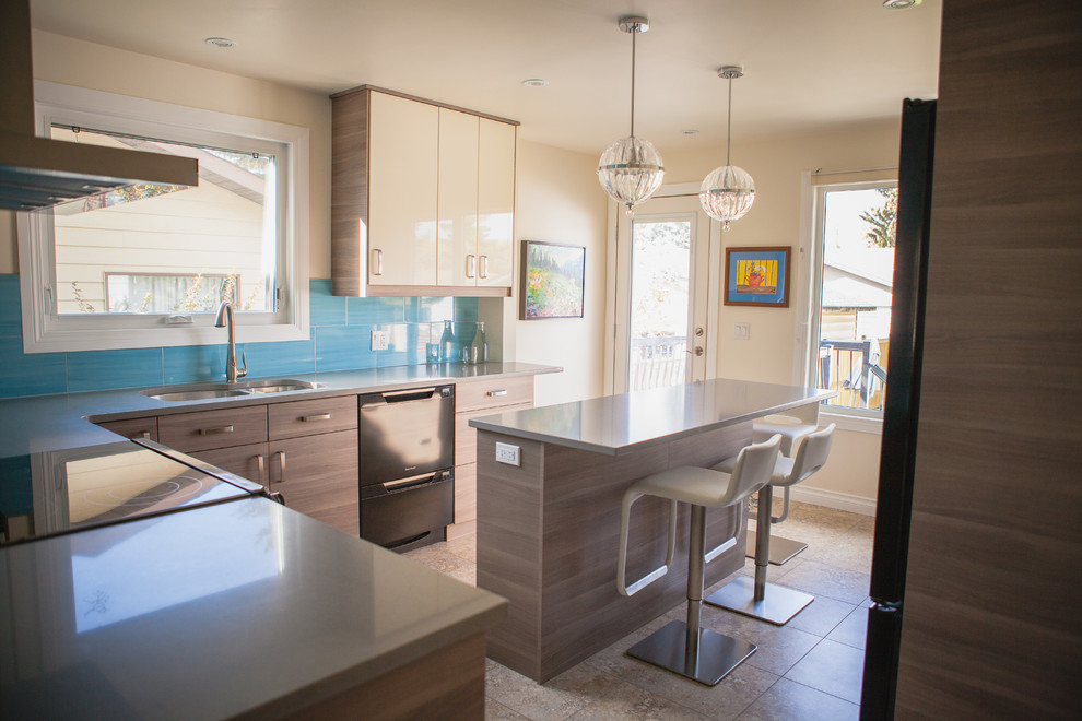 BROKHULT Walnut Ikea Kitchen Contemporary Kitchen Calgary by