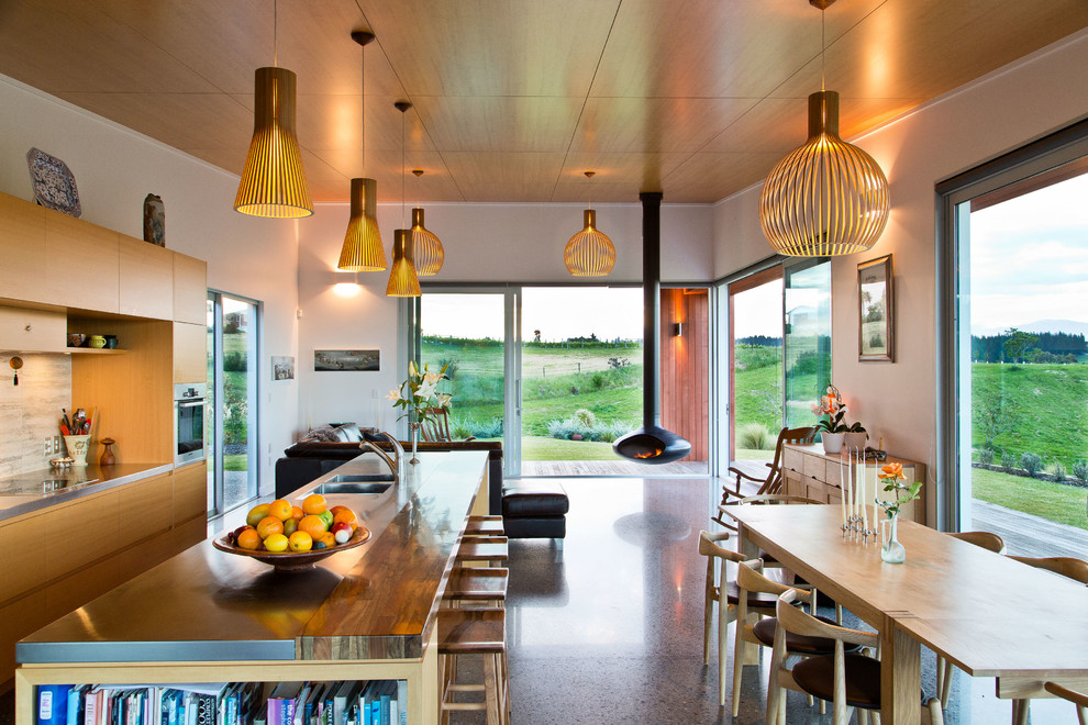 Moderne Küche in Dunedin