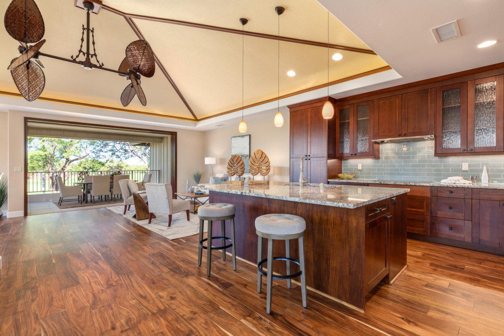 This is an example of a world-inspired kitchen in Hawaii.
