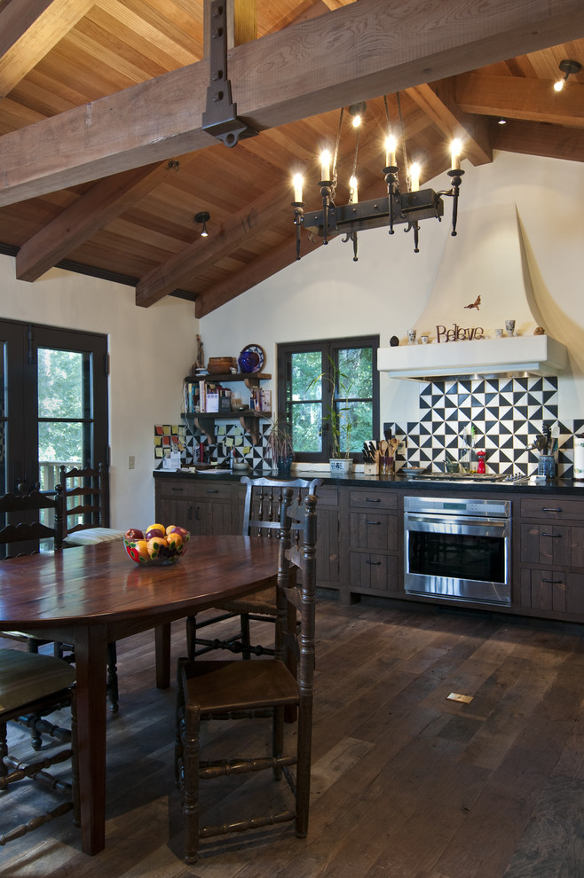 Tuscan kitchen photo in San Francisco with stainless steel appliances