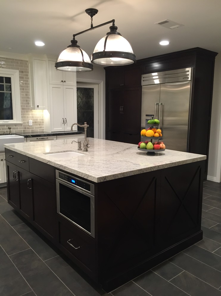 Builtin 48" Thermador Refrigerator Transitional Kitchen Los