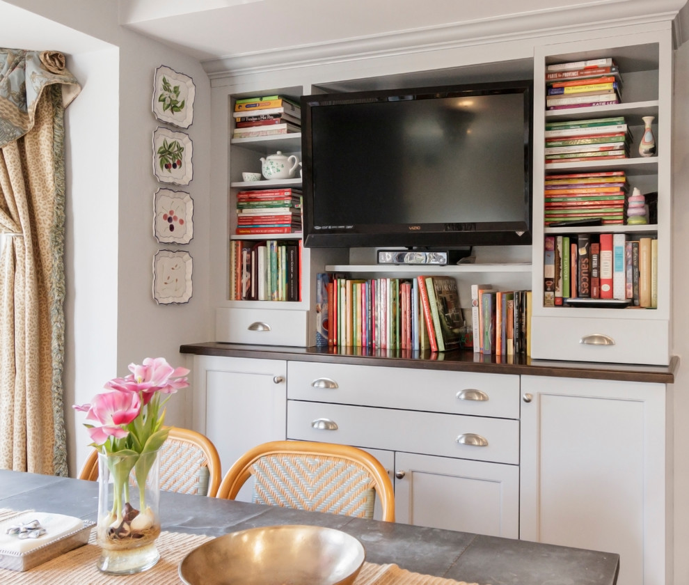 Built in Entertainment Center Transitional Kitchen St Louis by