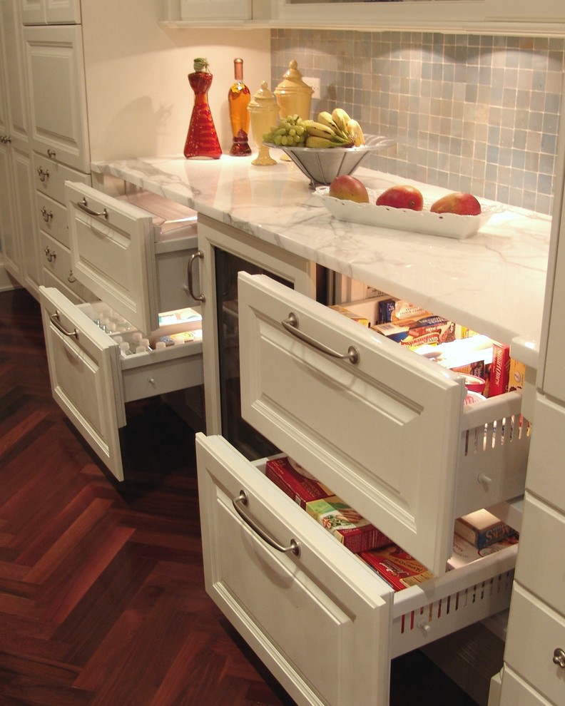 Builtin Hidden Appliance Storage Space Upper West Side Brownstone Traditional Kitchen