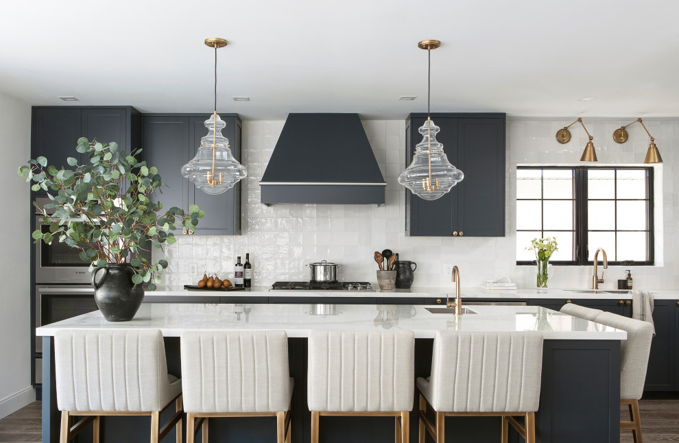 Inspiration for a transitional kitchen remodel in New York
