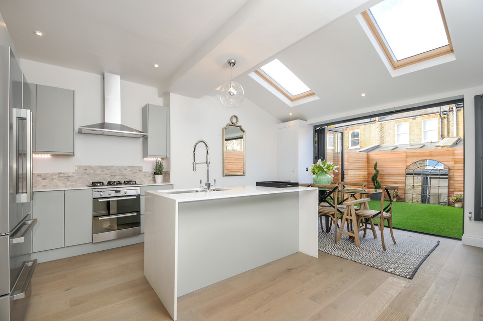 Burmester Road Contemporary Kitchen London by EHG Home LTD