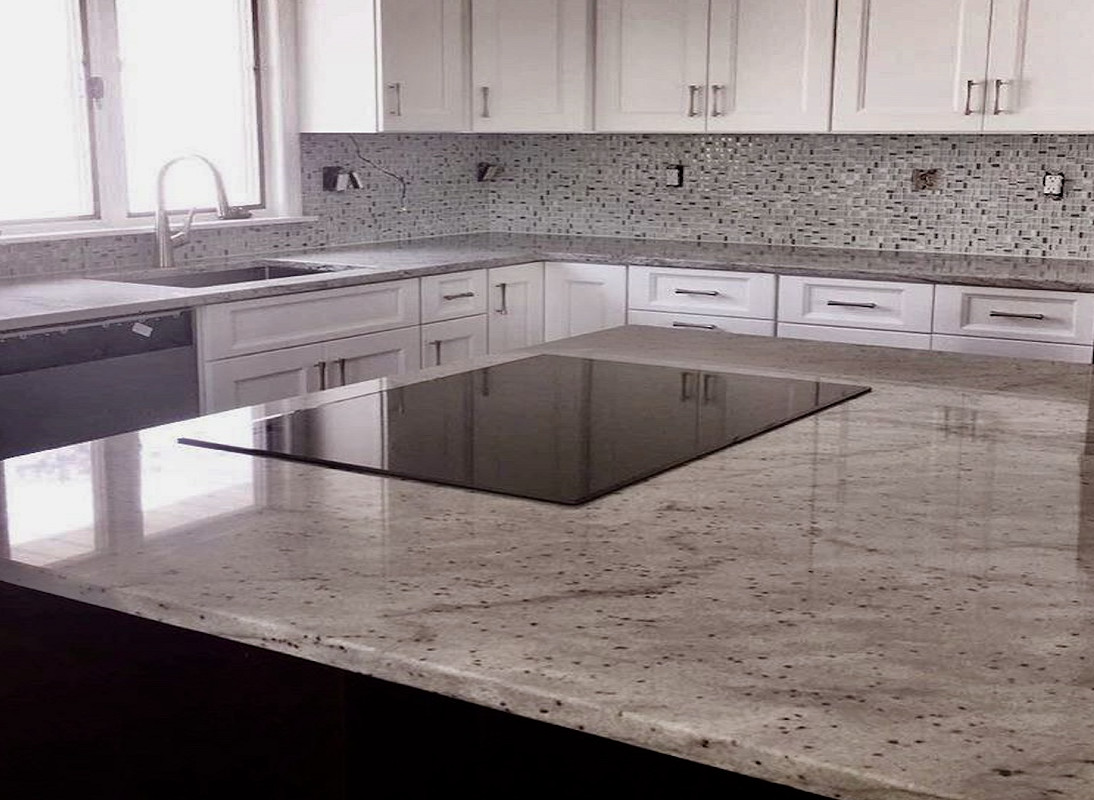 New River White Granite countertop slab in Chicago