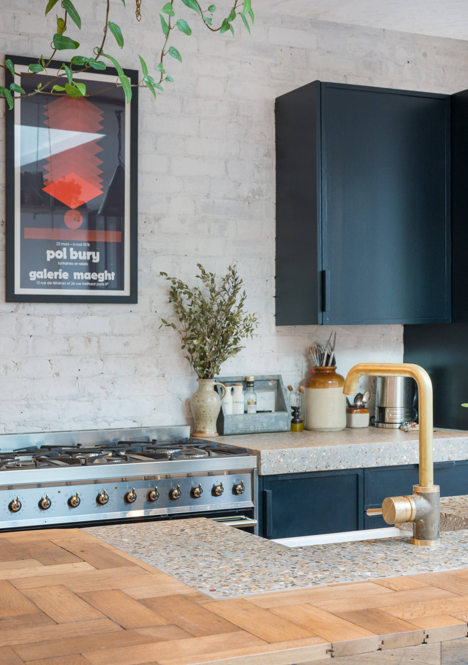 Houzz blue sale kitchen cabinets