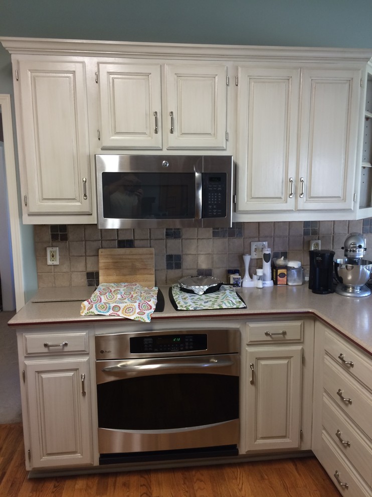 Cabinets - Golden Oak to Light Gray Glaze - Contemporary - Kitchen ...