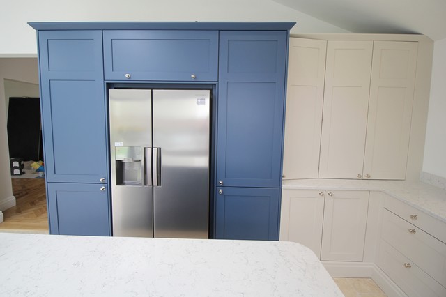 Cabinets hand painted Hicks Blue by Little Greene - Contemporary - Kitchen  - Other - by User | Houzz IE