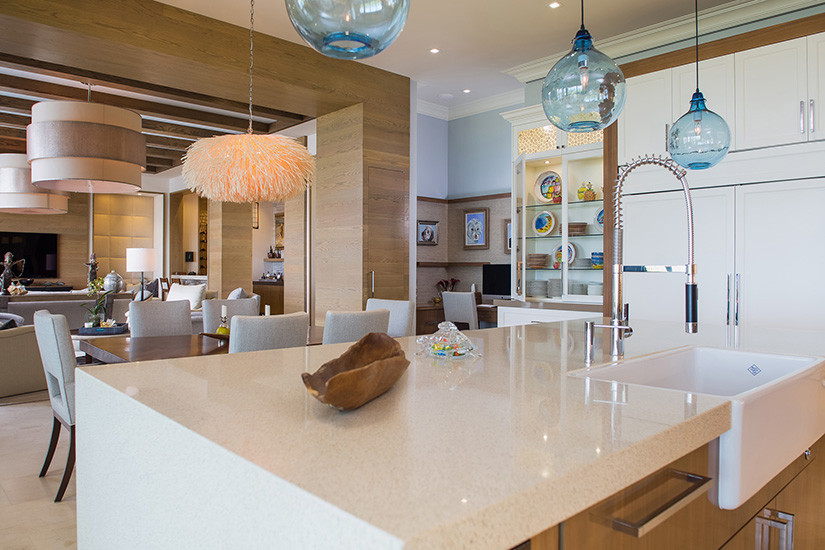 Caesarstone Oyster Kitchen Countertop Traditional Kitchen Orange County By Olive Mill
