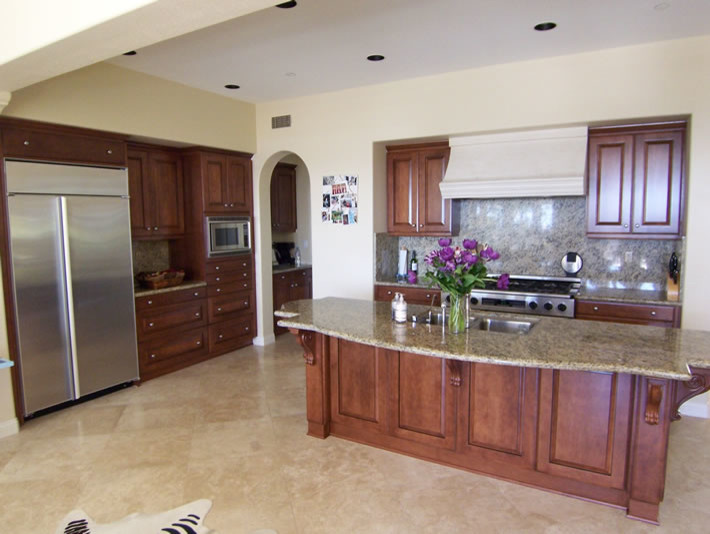 Cafe Maple with Licorice Glaze Traditional Kitchen Los Angeles by 3 Day Kitchens Inc
