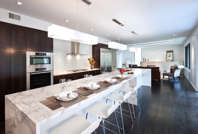 Calacatta Gold Kitchen Modern Küche Kansas City Von Carthage Stoneworks Houzz