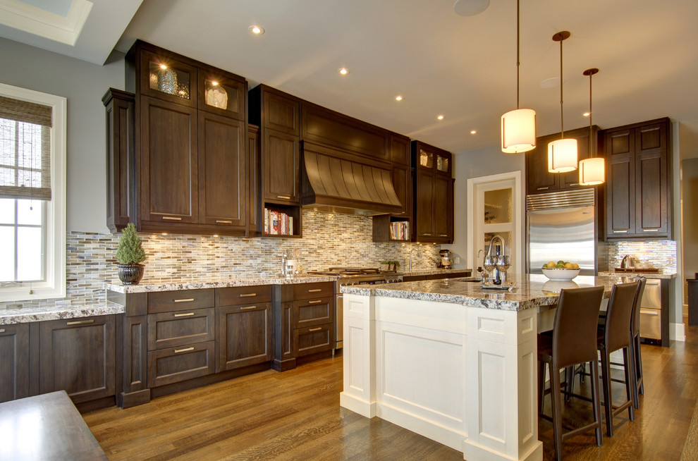 Elegant kitchen photo in Calgary