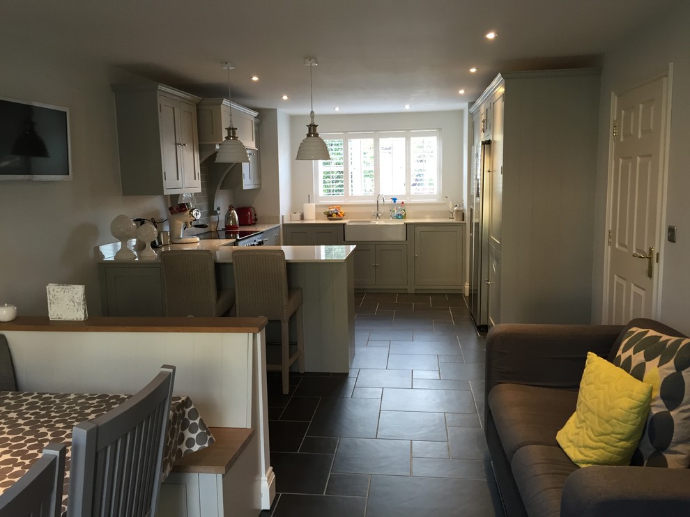 Inspiration for a contemporary kitchen in Cambridgeshire.