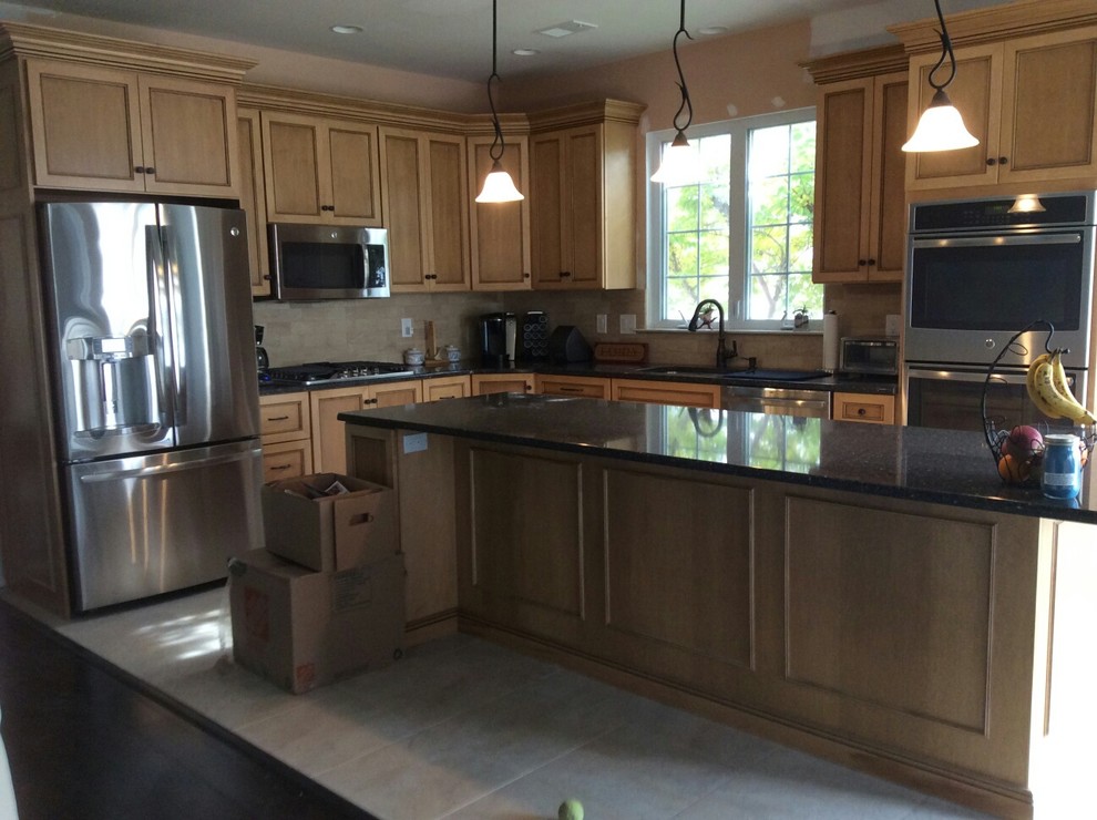 Campacci Grey & Tan Kitchen Remodel Modern Kitchen New York by