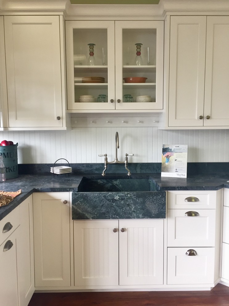 This is an example of a coastal kitchen in Boston.