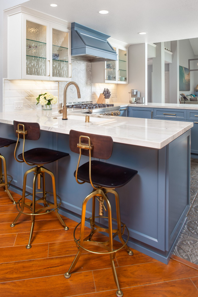 Cardiff Kitchen, Master Bath, and Fireplace Remodel Beach Style Kitchen San Diego by