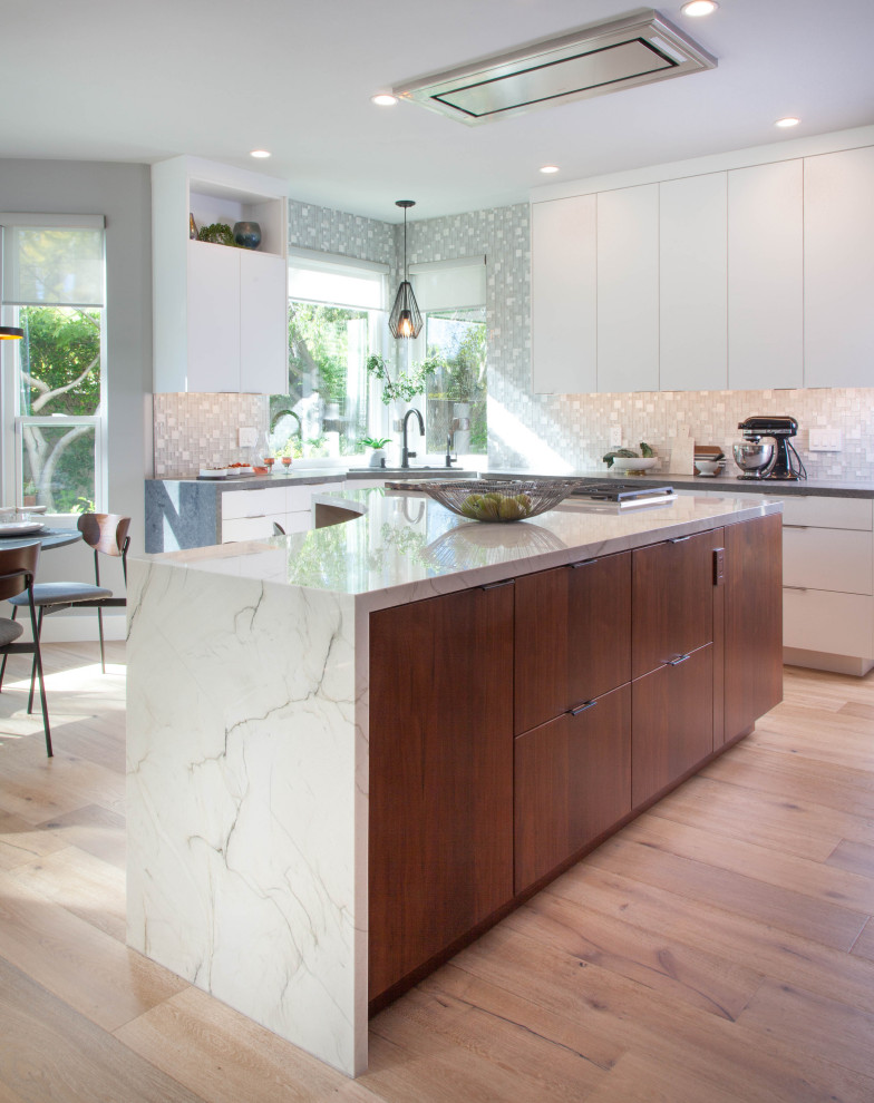 Carmel Valley Kitchen and Family Room Remodel Midcentury Kitchen