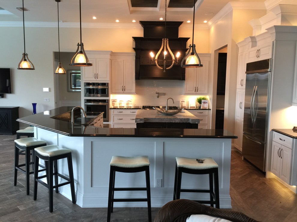 Carney Properties Surfside Model Transitional Kitchen Miami by Genies, Inc