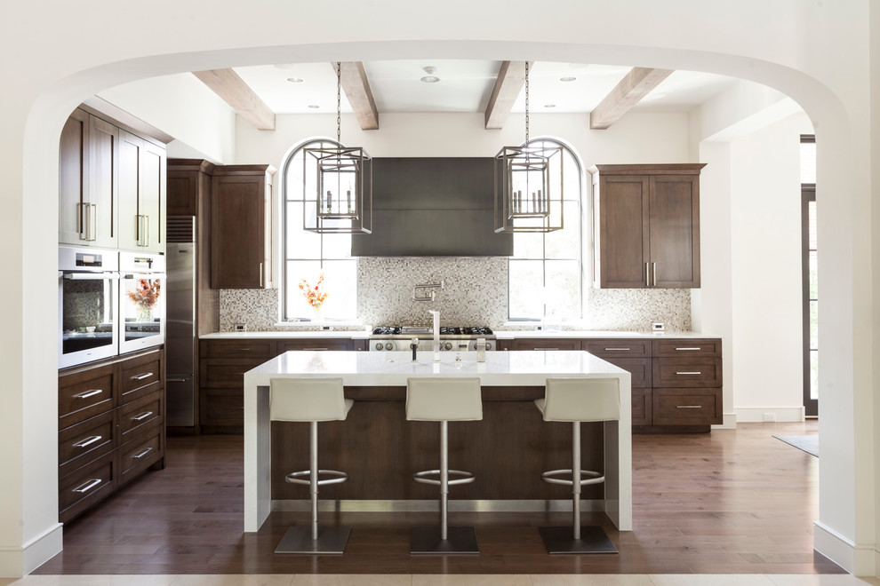 This is an example of a mediterranean kitchen in Dallas.