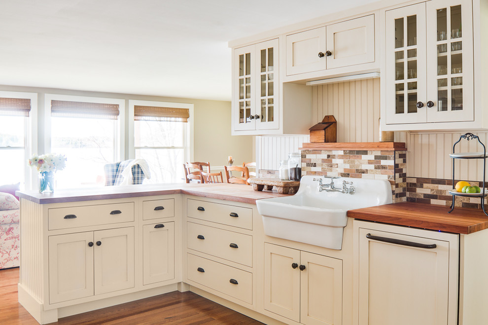 Casco Beach Style Kitchen Portland Maine by Maine Coast Homes