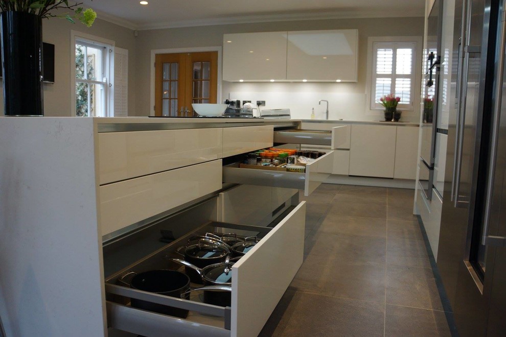 Contemporary kitchen in Essex.