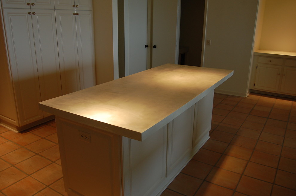 Cast in place concrete counters & Ramp sink slot drain - Contemporary ...