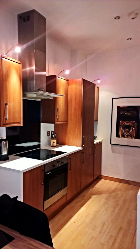 This is an example of a medium sized contemporary kitchen in Glasgow.