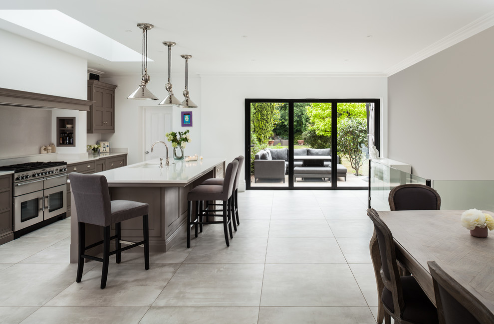 Design ideas for a classic kitchen in Surrey.