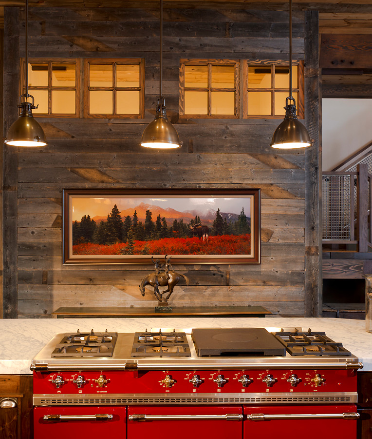 Design ideas for a rustic kitchen in Denver.