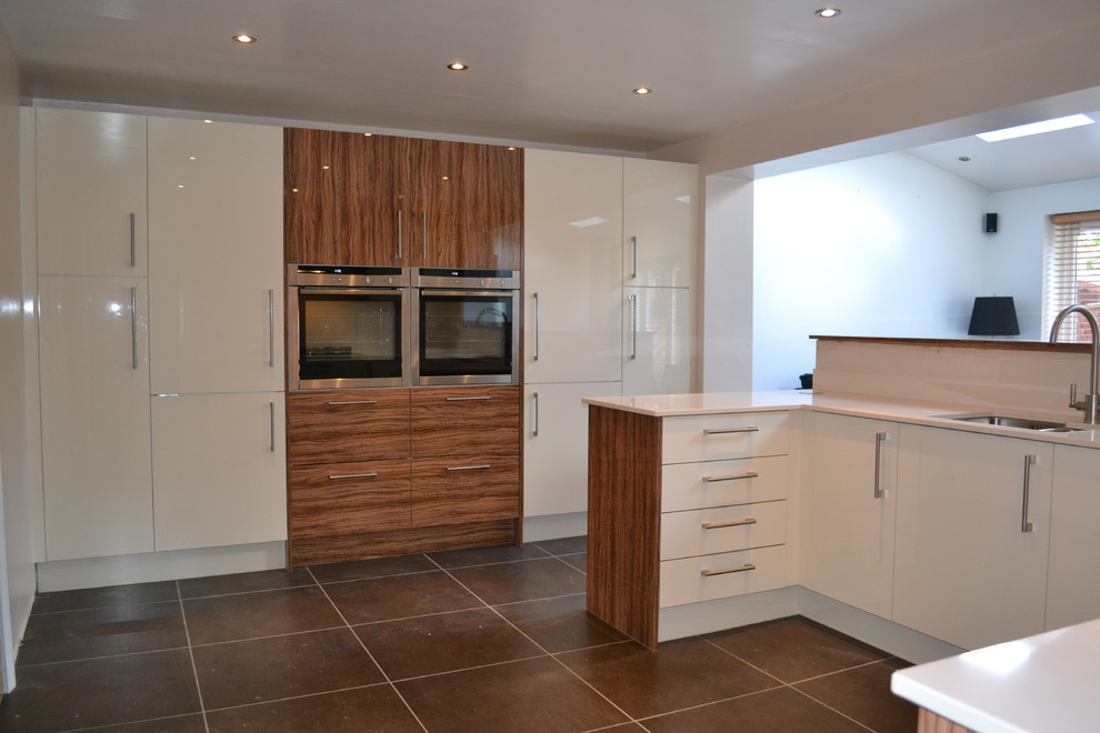 Inspiration for a medium sized contemporary kitchen in Manchester.