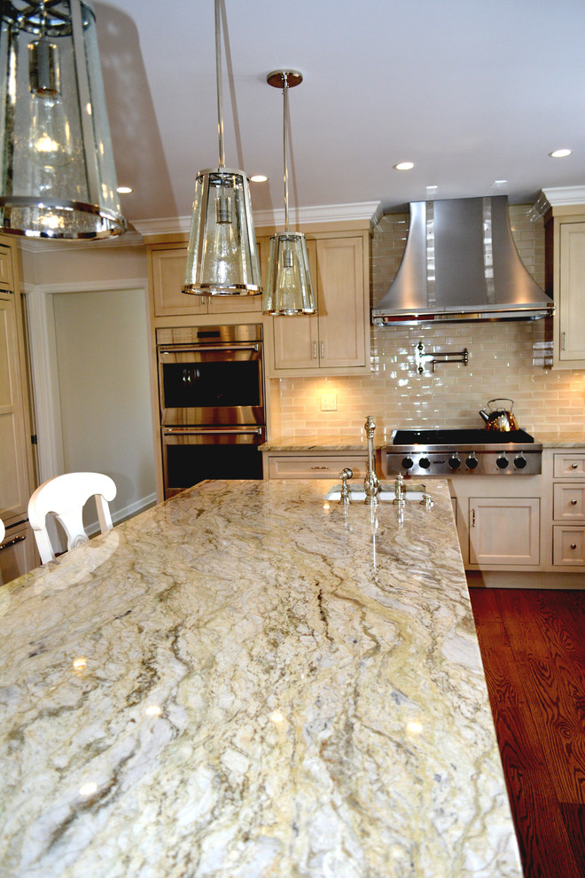 Champagne Quartzite Kitchen Contemporary Kitchen New York by