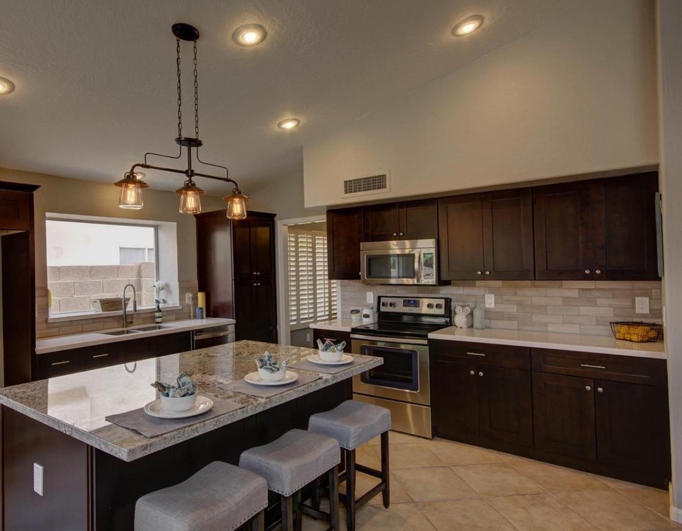 Chandler Espresso Shaker Cabinets Contemporary Kitchen Phoenix By Dutch Design Cabinetry Arizona Houzz Chandler Espresso Shaker Cabinets, Kitchen Cabinets Chandler Arizona