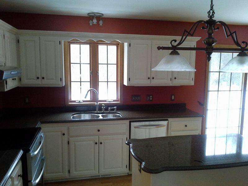 Changing Golden Oak to White Traditional Kitchen