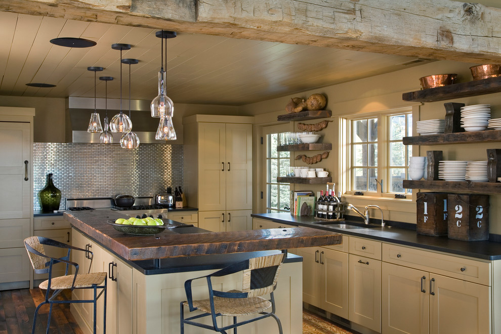Channels Ranch Rustic Kitchen Other By Studio Architects Houzz Channels Ranch Rustic Kitchen, Country Kitchen Counter Lampshades