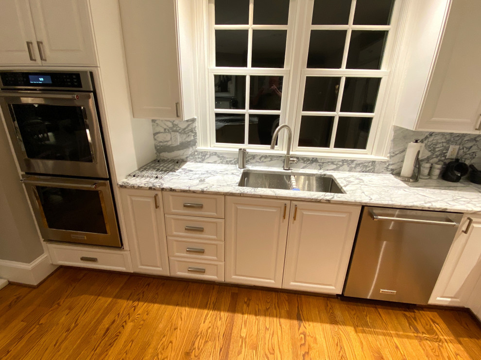 Charlotte Kitchen Remodel Calacatta Waimea Marble Kitchen